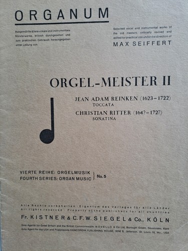 Toccata dur von adam reinken - g-dur,